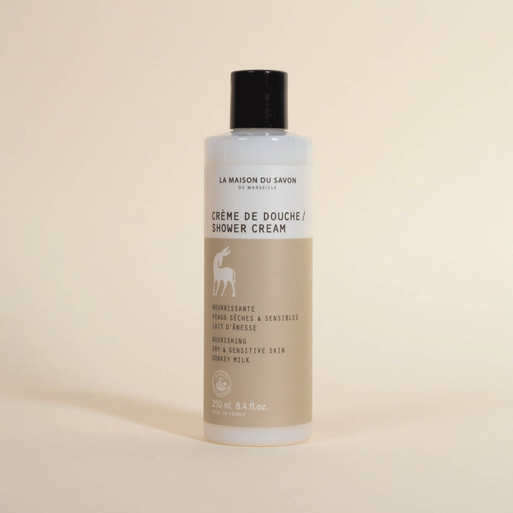 Frontansicht der pflegenden Duschcreme mit Eselsmilch – 250 ml | La Maison du Savon de Marseille
