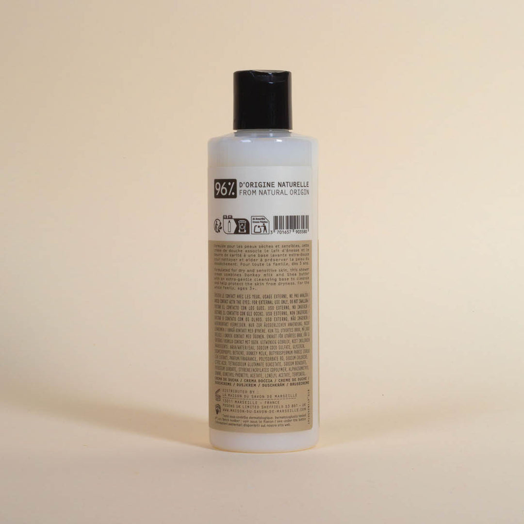 Frontansicht der pflegenden Duschcreme mit Eselsmilch – 250 ml | La Maison du Savon de Marseille