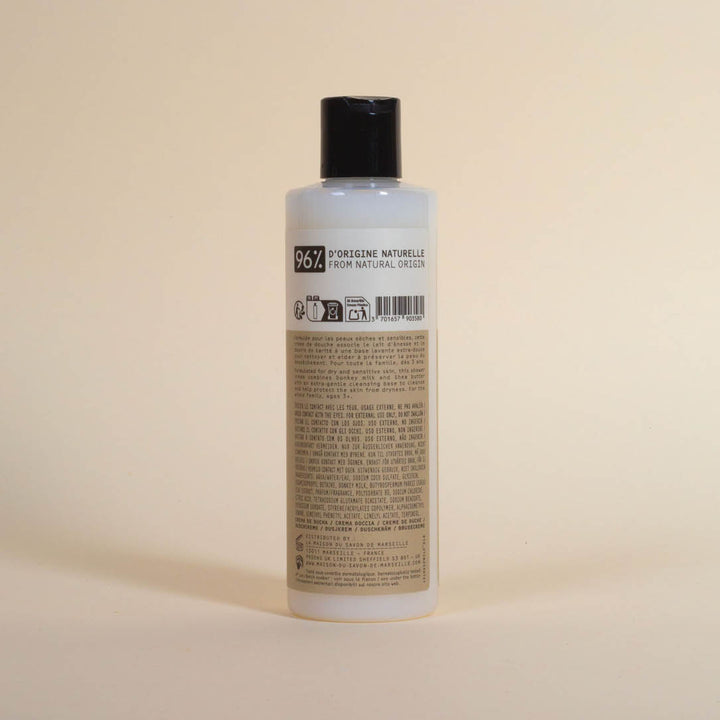 Frontansicht der pflegenden Duschcreme mit Eselsmilch – 250 ml | La Maison du Savon de Marseille