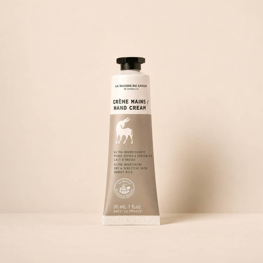 Foto de producto de frente: Crema de manos ultranutriente con leche de burra – 30 ml | La Maison du Savon de Marseille