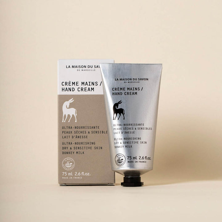 Frontansicht der „Ultra-pflegenden Handcreme mit Eselsmilch“ – 75 ml | La Maison du Savon de Marseille