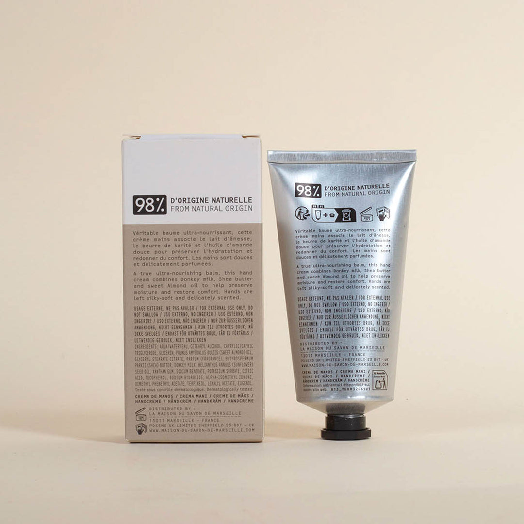 Produktfoto von hinten: Ultra-pflegende Handcreme mit Eselsmilch – 75 ml | La Maison du Savon de Marseille