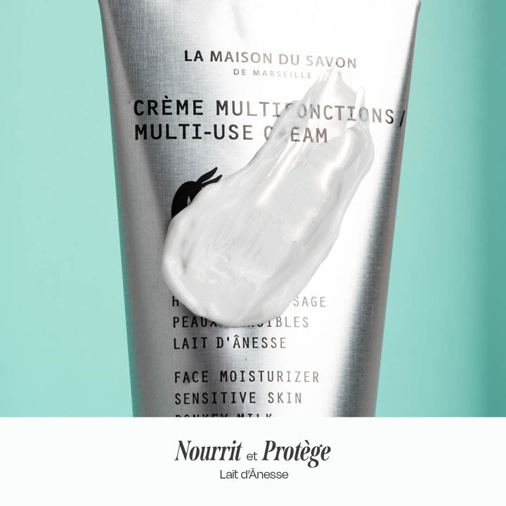 Vorteile: Multifunktionale, feuchtigkeitsspendende Gesichtscreme mit Eselsmilch – 75 ml | La Maison du Savon de Marseille