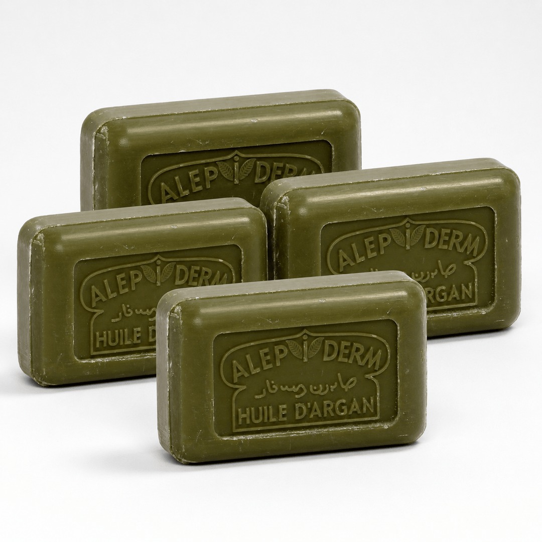 Lot de 4 Savons d’Alep à l’Huile d’Argan