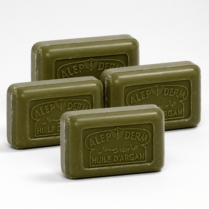Lot de 4 Savons d’Alep à l’Huile d’Argan