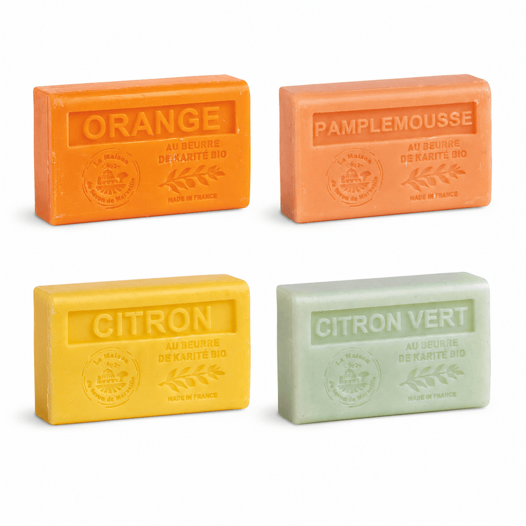 Pack Agrumes Fraîcheur – 4 Savons Parfumés 125g