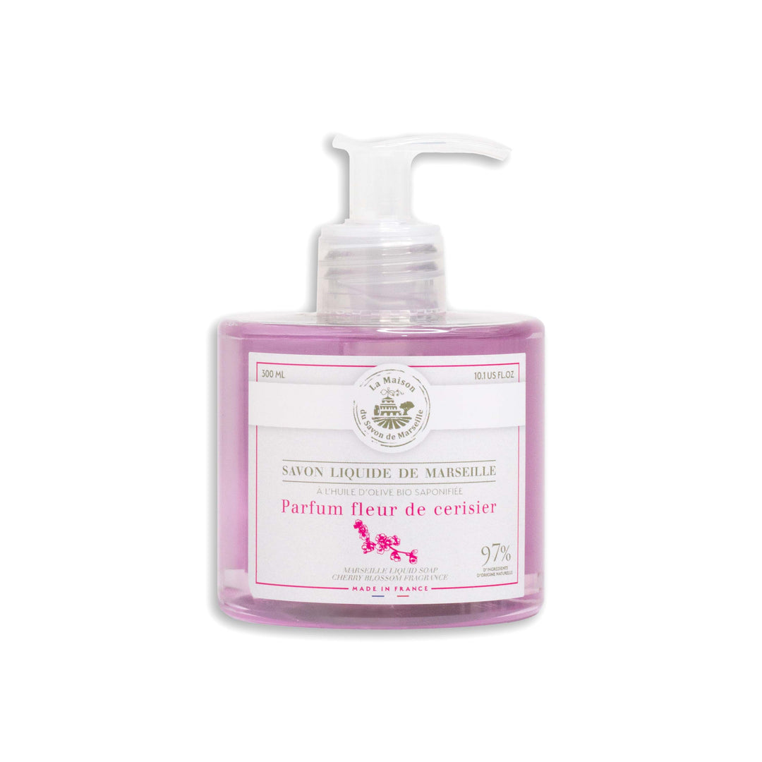 Flüssige Marseiller Seife „Kirschblüte“ – 300 ml mit Pumpe | La Maison du Savon de Marseille
