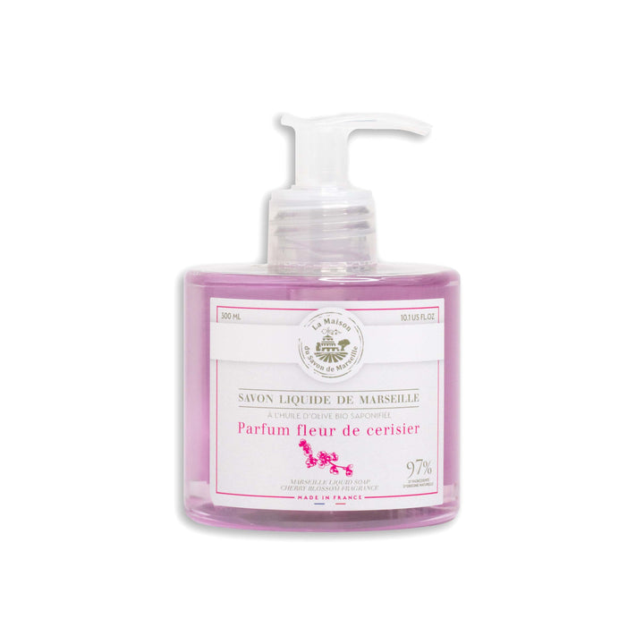 Flüssige Marseiller Seife „Kirschblüte“ – 300 ml mit Pumpe | La Maison du Savon de Marseille