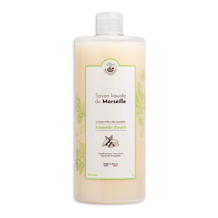 Marseille Liquid Soap Refill - Sweet Almond 1L | La Maison du Savon de Marseille