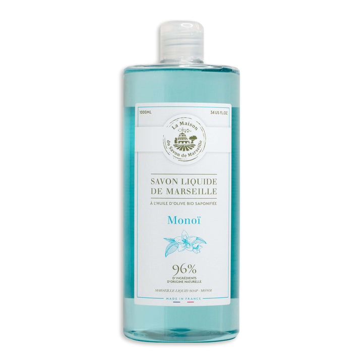 Recharge de Savon Liquide de Marseille - Monoï 1L | La Maison du Savon de Marseille