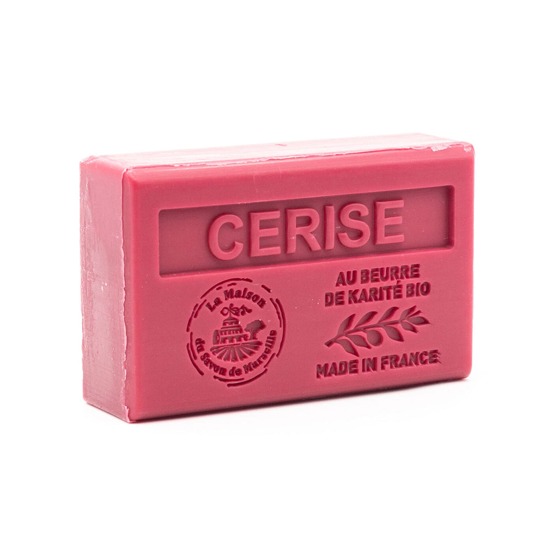 Savon solide parfumé Cerise - Au beurre de karité bio 125g