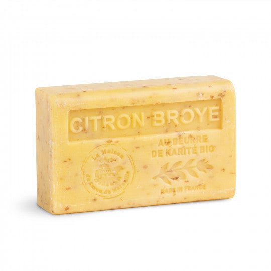 Savon solide parfumé bio exfoliant - Citron broyé 125g