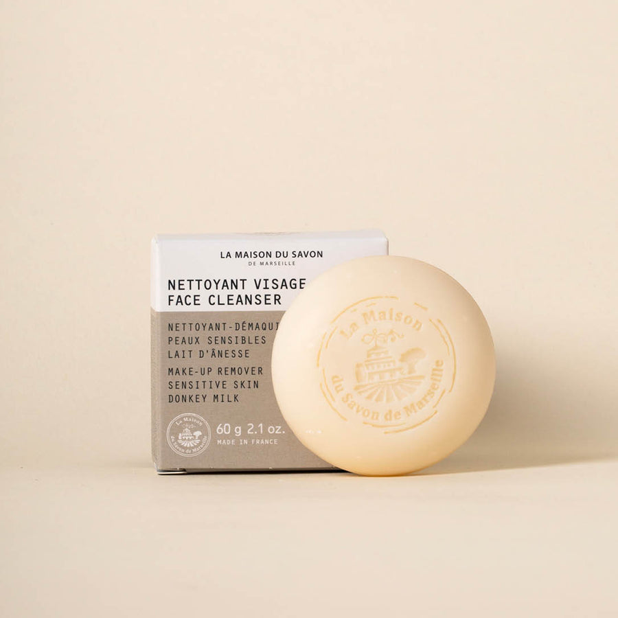 Front-View Product Shot: Gentle Donkey Milk Cleanser and Makeup Remover – 60 g | La Maison du Savon de Marseille
