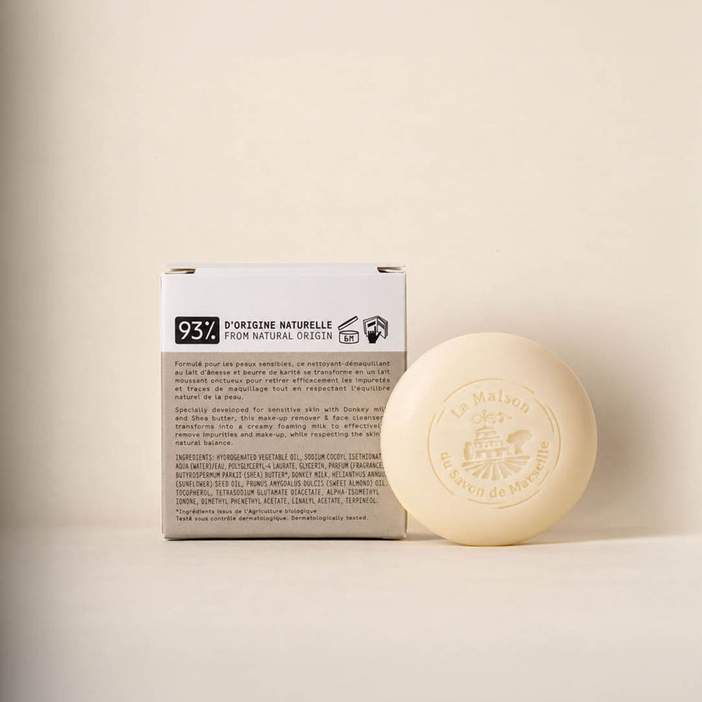 Rear View Product Shot: Gentle Donkey Milk Cleanser and Makeup Remover – 60 g | La Maison du Savon de Marseille