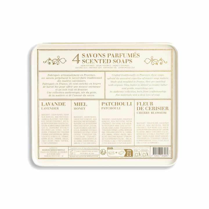 Coffret Cadeau Découverte – 4 Savons Parfumés au Beurre de Karité 60g
