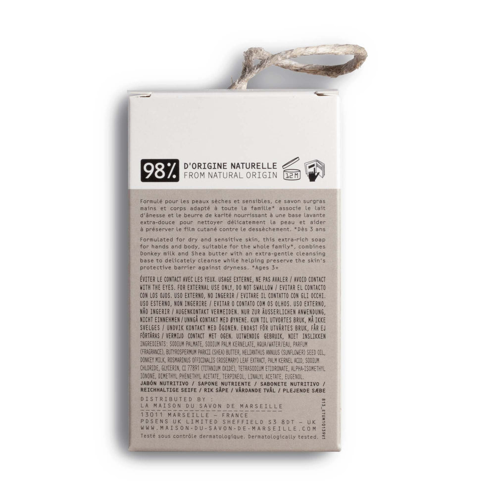 Rückfettende Seife 175 g mit Eselsmilch | Die Maison du Savon de Marseille