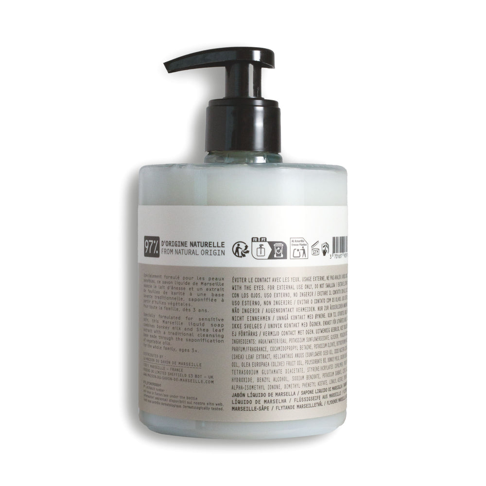 Extra-milde Flüssigseife aus Marseille, 500 ml, mit Eselsmilch | Die Maison du Savon de Marseille