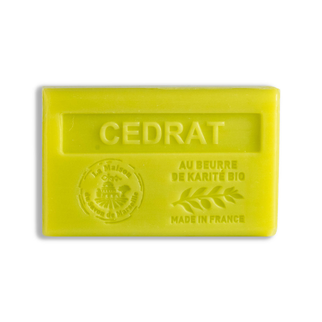 Savon solide parfumé Cédrat - Au beurre de karité bio 125g
