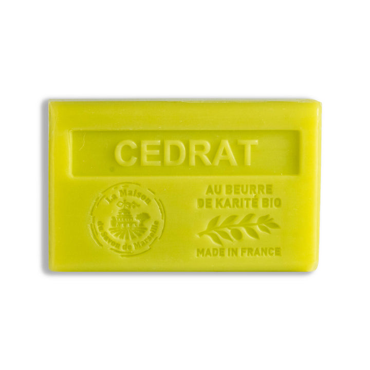Savon solide parfumé Cédrat - Au beurre de karité bio 125g