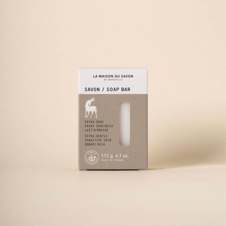 Front View Product Shot: Extra-Mild Donkey Milk Soap - 115 g | La Maison du Savon de Marseille