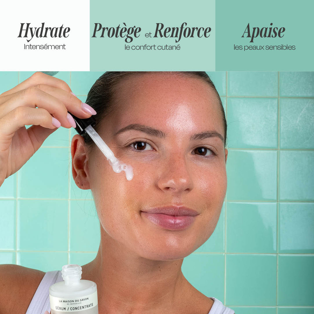 Benefits of the Hydra-Soothing Face Serum with Donkey Milk – 30 ml | The Maison du Savon de Marseille