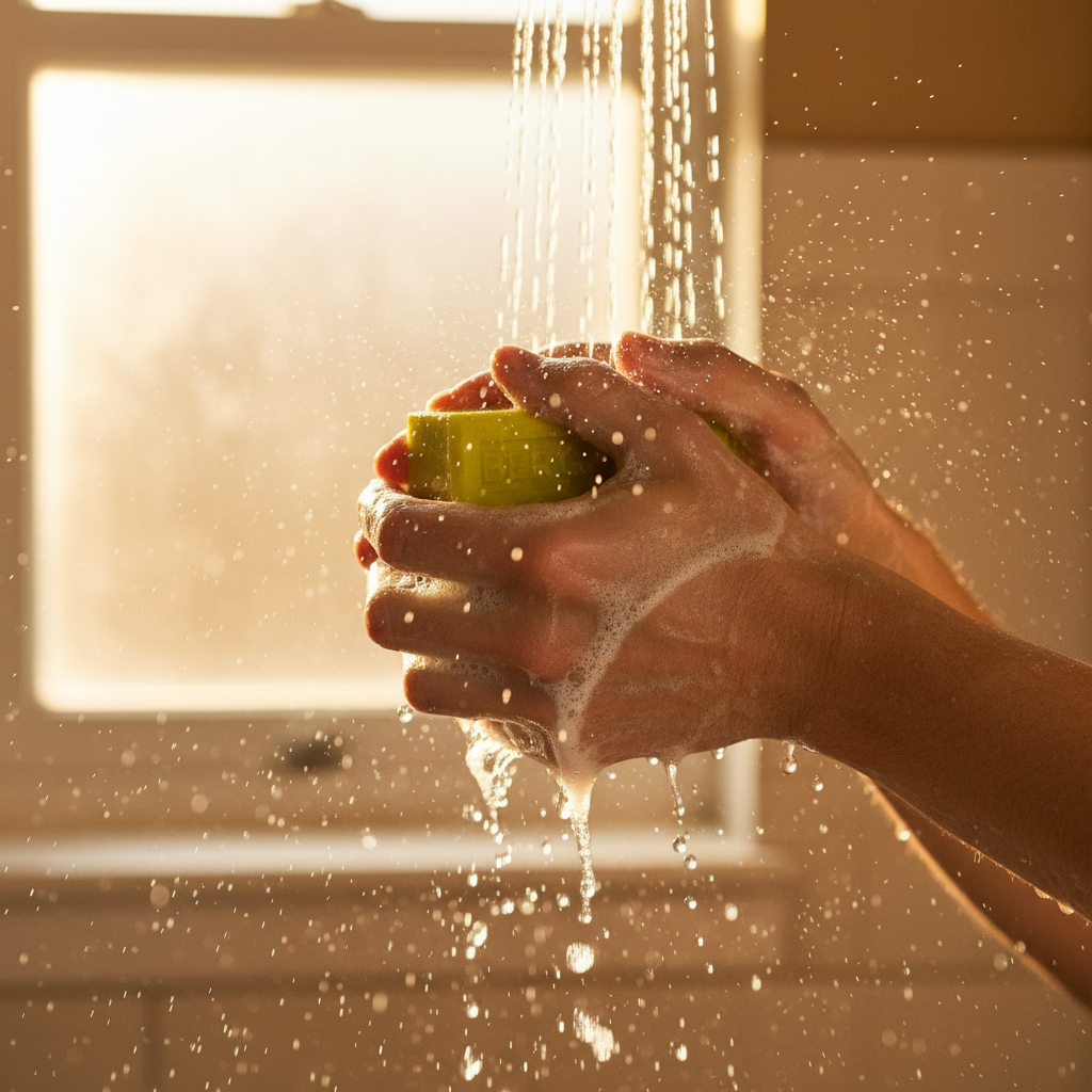 Savon Bergamote – Mains sous la douche