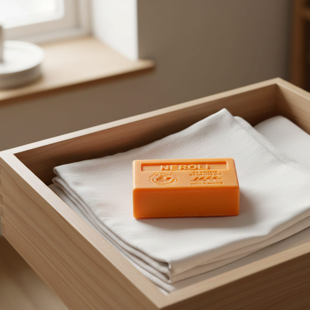 Savon Néroli dans une armoire