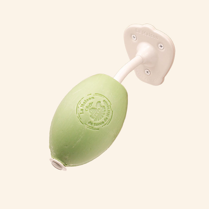 Wand-Seifenhalter für Schulseife - Weiß lackiert