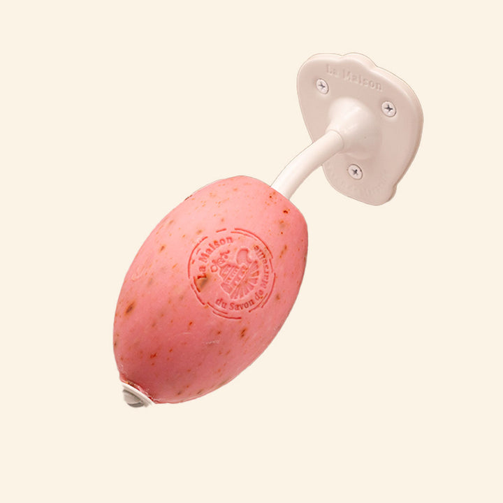 Wand-Seifenhalter für Schulseife - Weiß lackiert