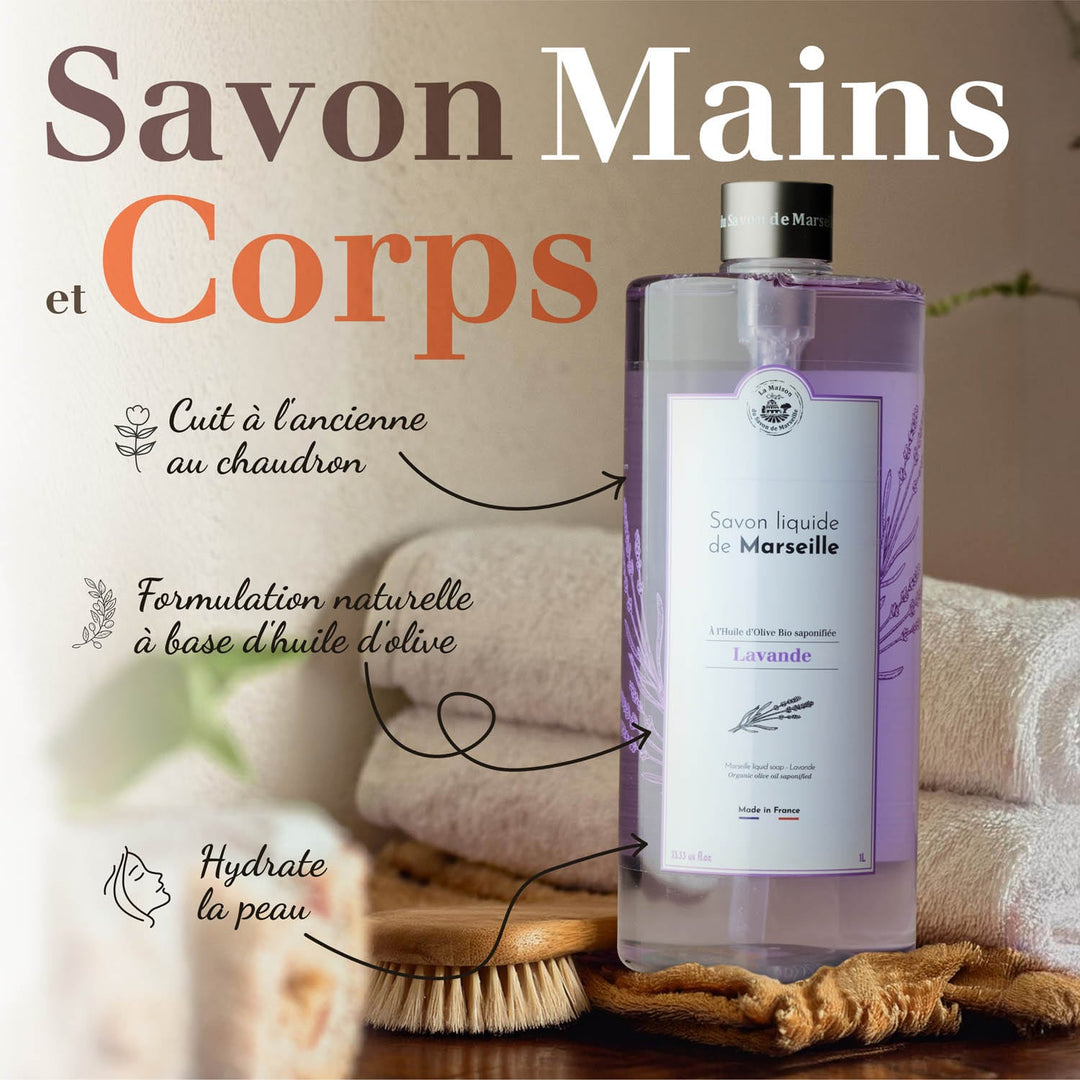 Savon de Marseille Flüssigseife Lavendel Format 1L