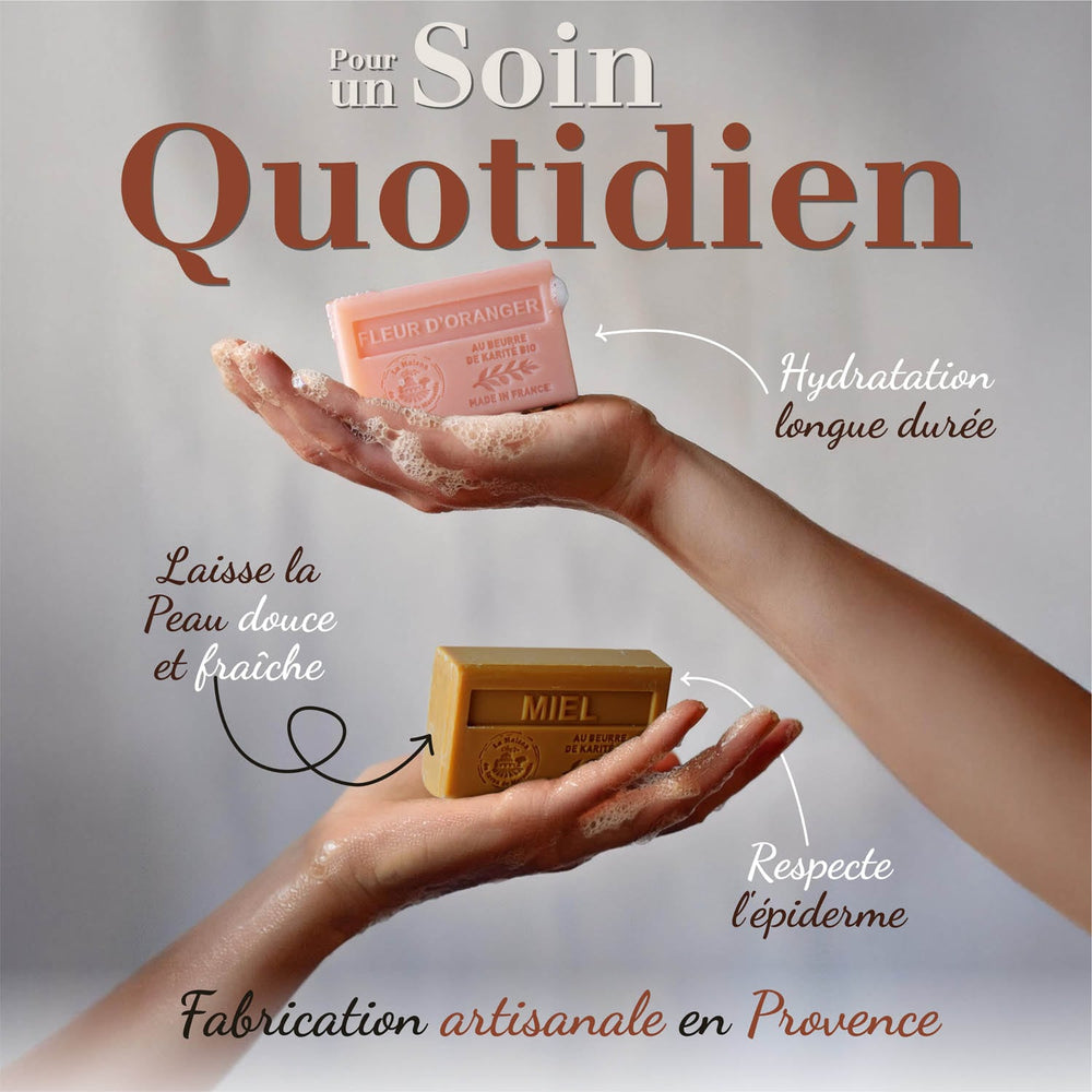 Parfümierte, feuchtigkeitsspendende Seifen für Körper und Hände