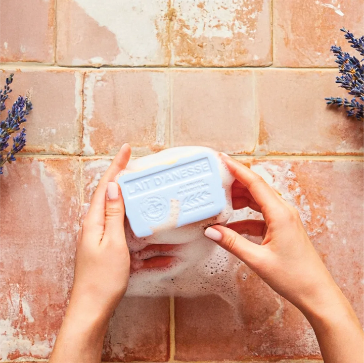 Feste Seife mit Eselsmilch - Mit Bio-Sheabutter 250g (gefilmt)