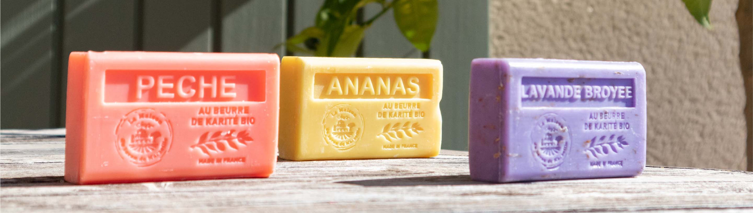 Perfumed solid soaps enriched with organic shea butter