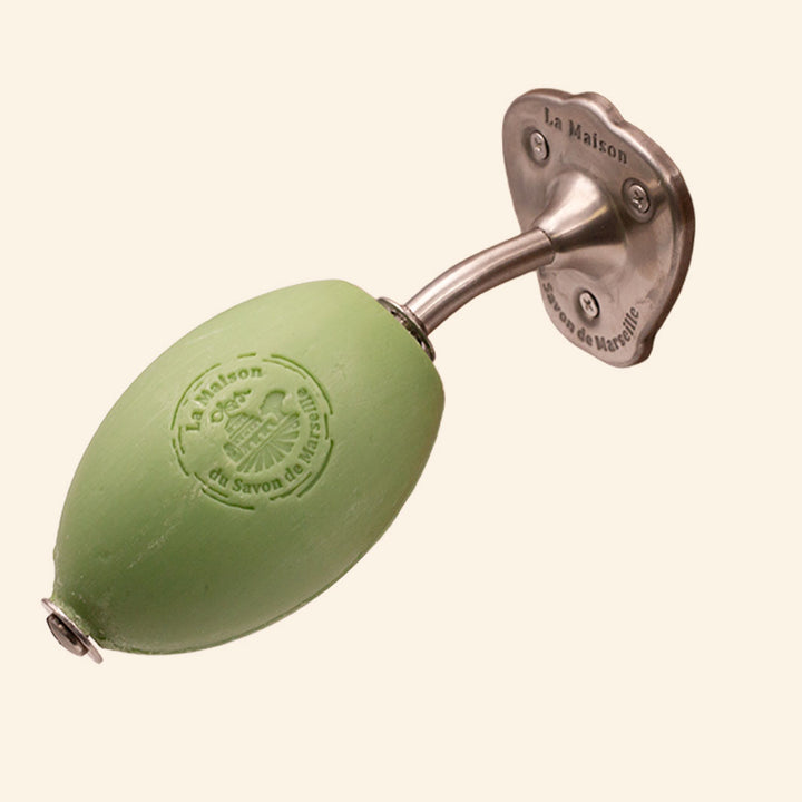 Wall-mounted soap dish - Brushed stainless steel