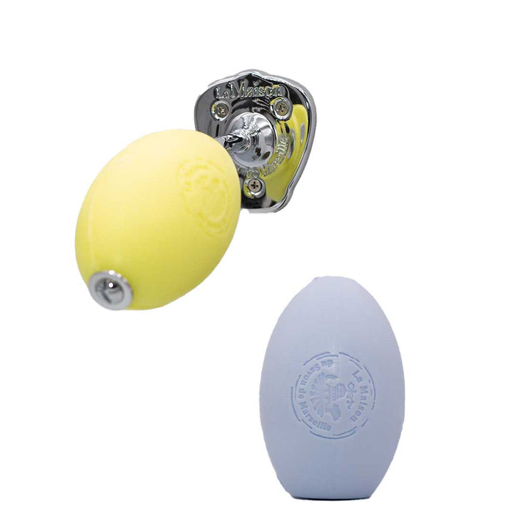 Stainless steel wall-mounted soap dish + 2 school soaps 270G