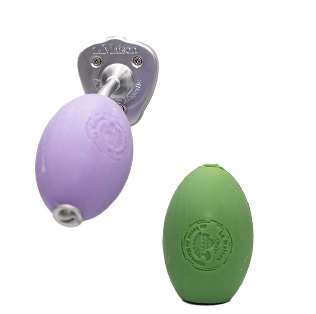 Wall-mounted Brushed Stainless Steel Soap Dish + 2 School Soaps 270G