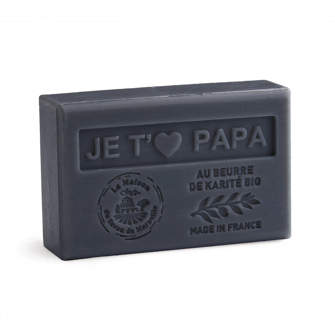 Organic scented solid soap - "Je t ♥︎ Papa" 125g