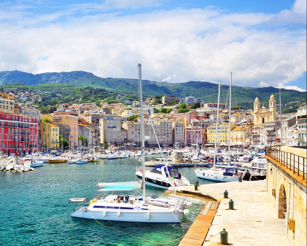 Stores near the port in Bastia