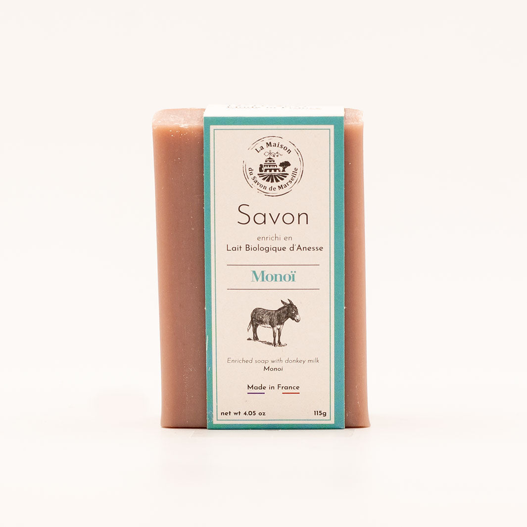 Jabón sólido enriquecido con leche de burra - Monoï 115g