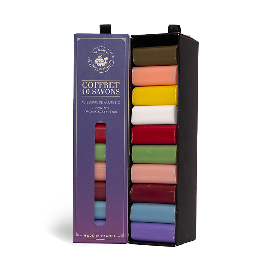 Lote de 10 jabones sólidos enriquecidos con manteca de karité 30g