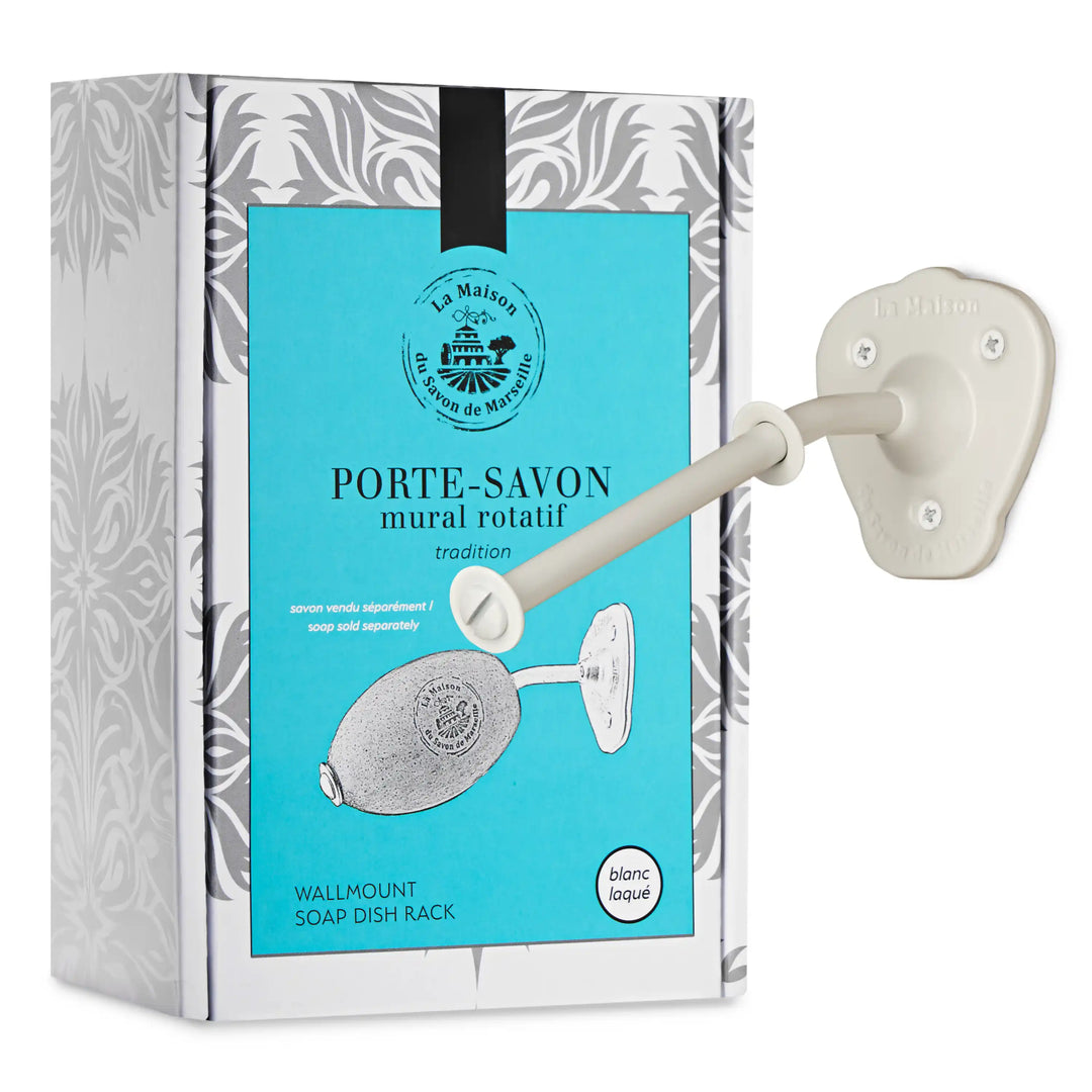 Jabonera de pared para jabón escolar - Lacado blanco